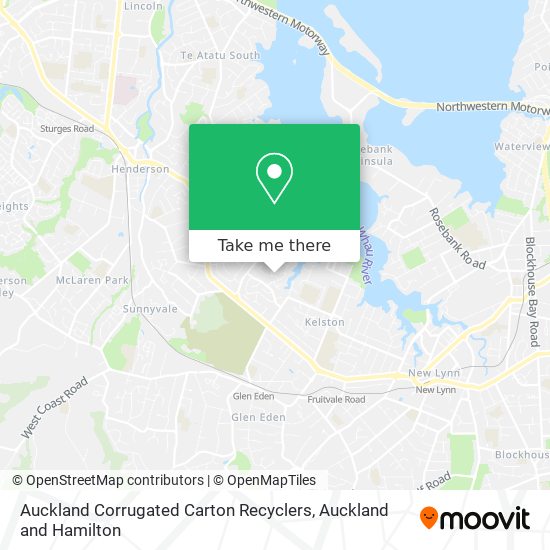 Auckland Corrugated Carton Recyclers map