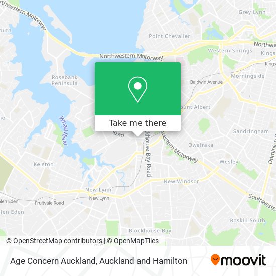 Age Concern Auckland map