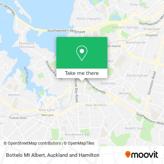 Bottelo Mt Albert map