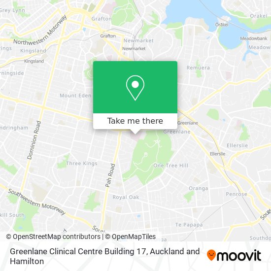 Greenlane Clinical Centre Building 17 map