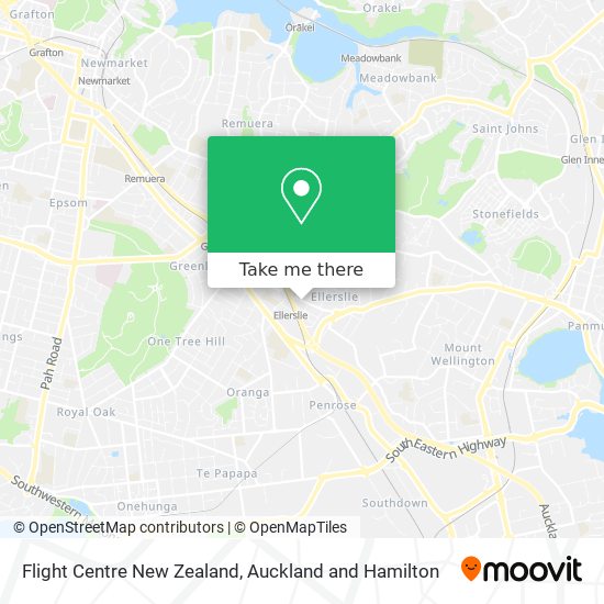 Flight Centre New Zealand map