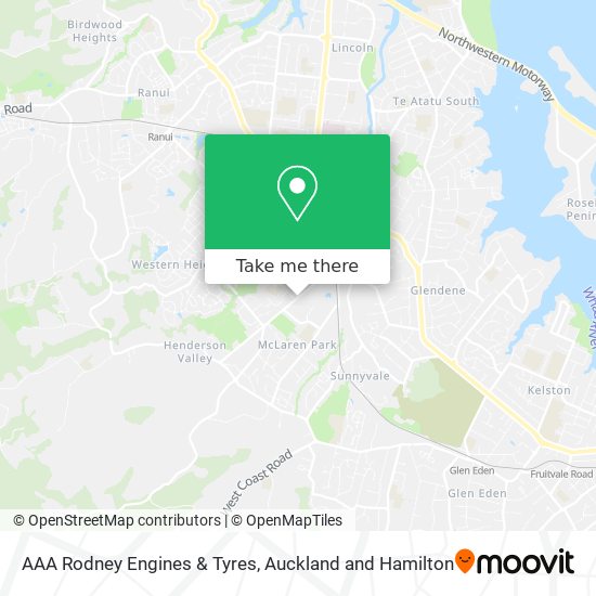 AAA Rodney Engines & Tyres map