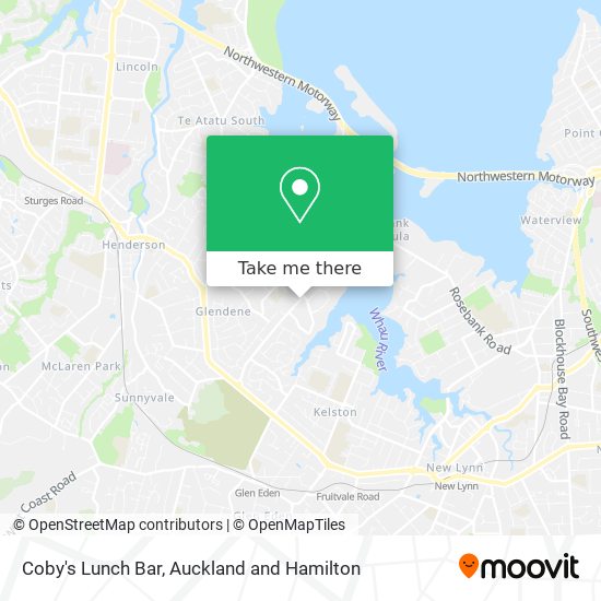 Coby's Lunch Bar map