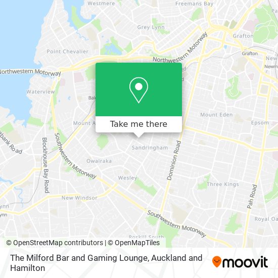 The Milford Bar and Gaming Lounge map