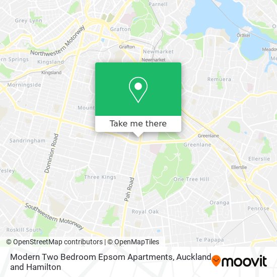 Modern Two Bedroom Epsom Apartments map