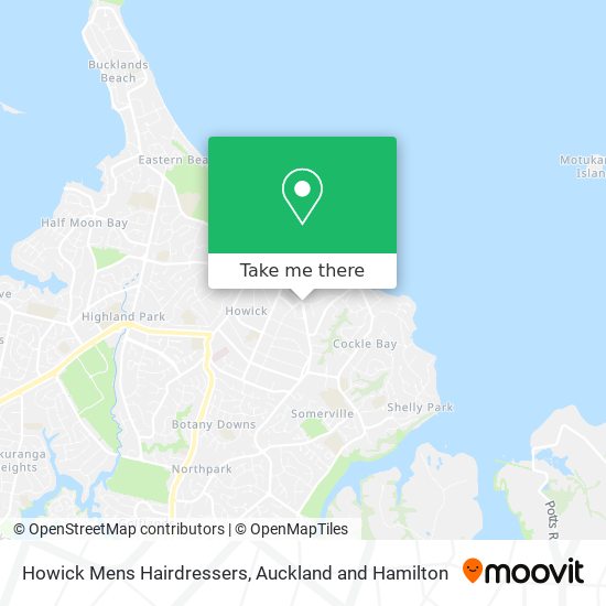 Howick Mens Hairdressers map