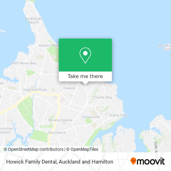 Howick Family Dental map