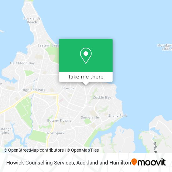 Howick Counselling Services map