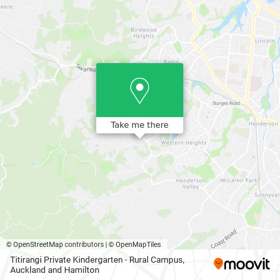 Titirangi Private Kindergarten - Rural Campus map