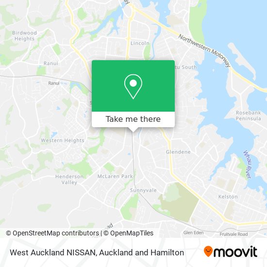 West Auckland NISSAN map