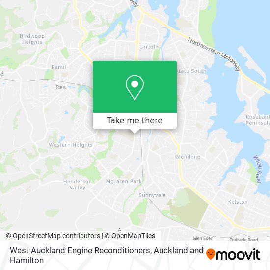 West Auckland Engine Reconditioners map