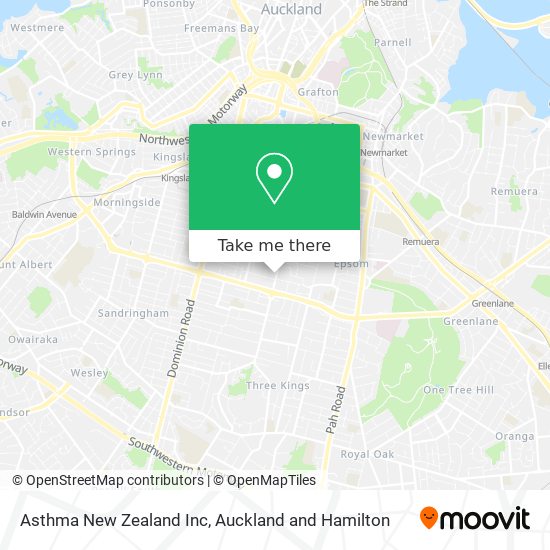 Asthma New Zealand Inc map