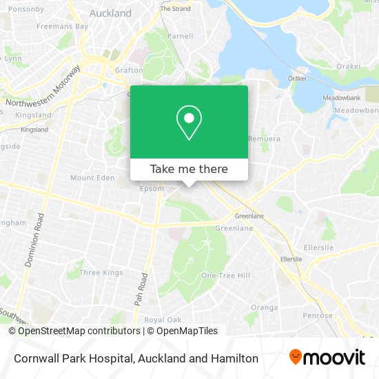 Cornwall Park Hospital map