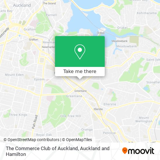 The Commerce Club of Auckland map