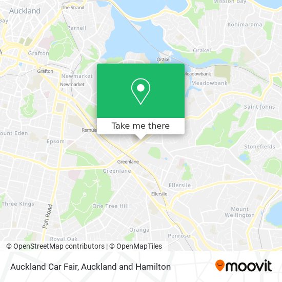 Auckland Car Fair map