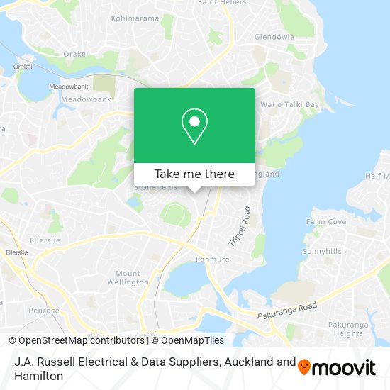 J.A. Russell Electrical & Data Suppliers map