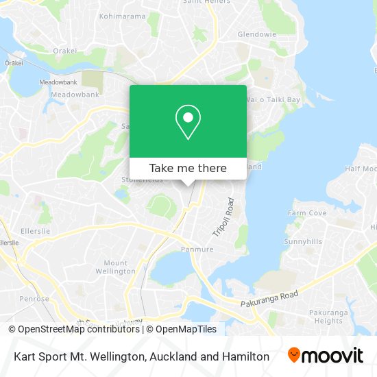 Kart Sport Mt. Wellington map