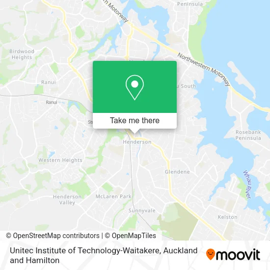 Unitec Institute of Technology-Waitakere map