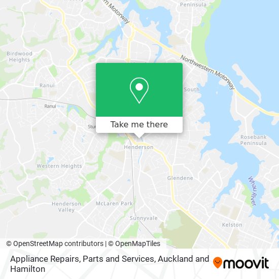Appliance Repairs, Parts and Services map