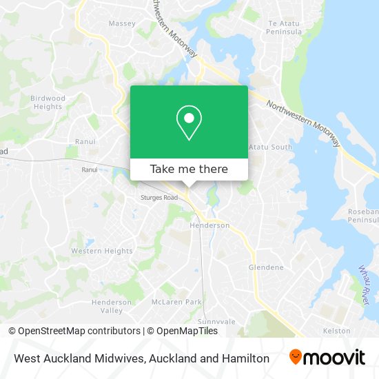 West Auckland Midwives map