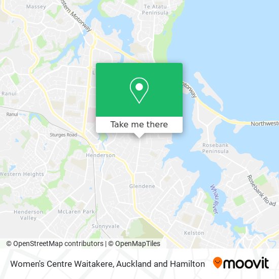 Women's Centre Waitakere map