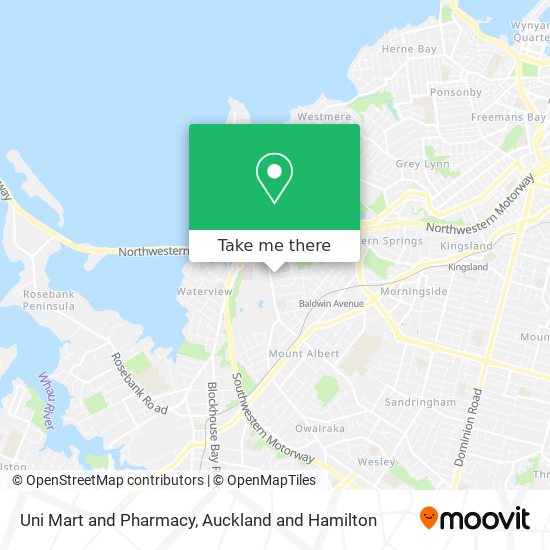 Uni Mart and Pharmacy map
