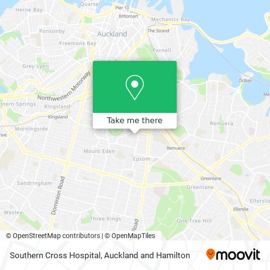 Southern Cross Hospital map
