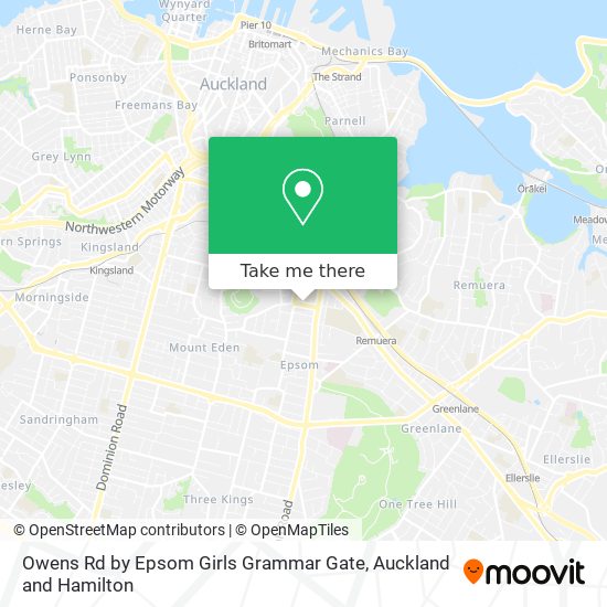 Owens Rd by Epsom Girls Grammar Gate map