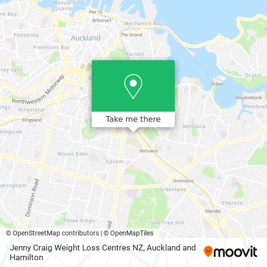 Jenny Craig Weight Loss Centres NZ map