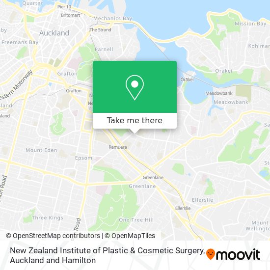New Zealand Institute of Plastic & Cosmetic Surgery map
