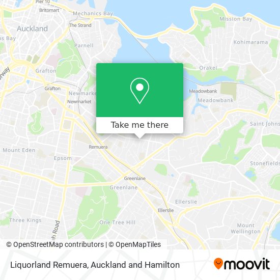 Liquorland Remuera map