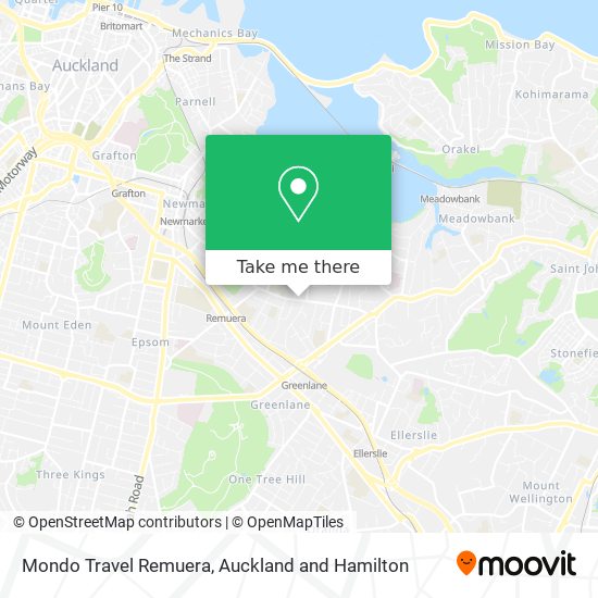 Mondo Travel Remuera map