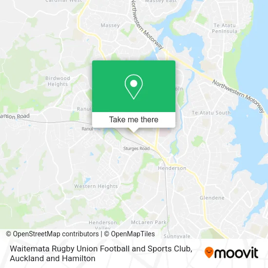 Waitemata Rugby Union Football and Sports Club map