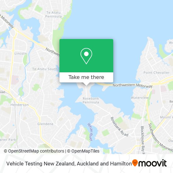 Vehicle Testing New Zealand map