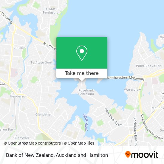 Bank of New Zealand map