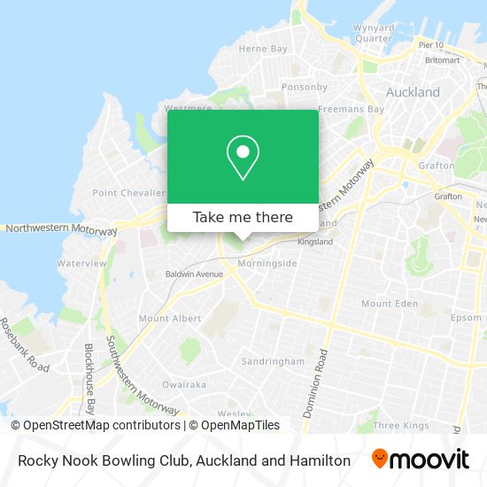 Rocky Nook Bowling Club map