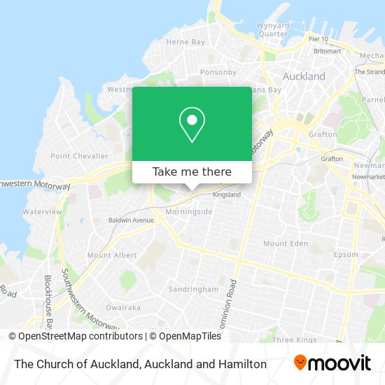 The Church of Auckland map
