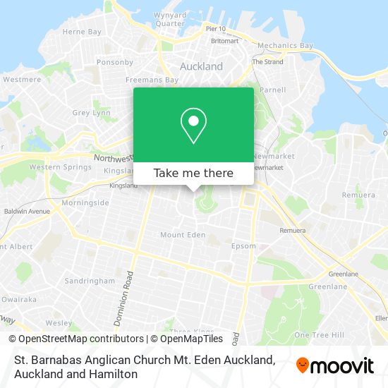 St. Barnabas Anglican Church Mt. Eden Auckland map