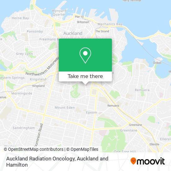 Auckland Radiation Oncology map