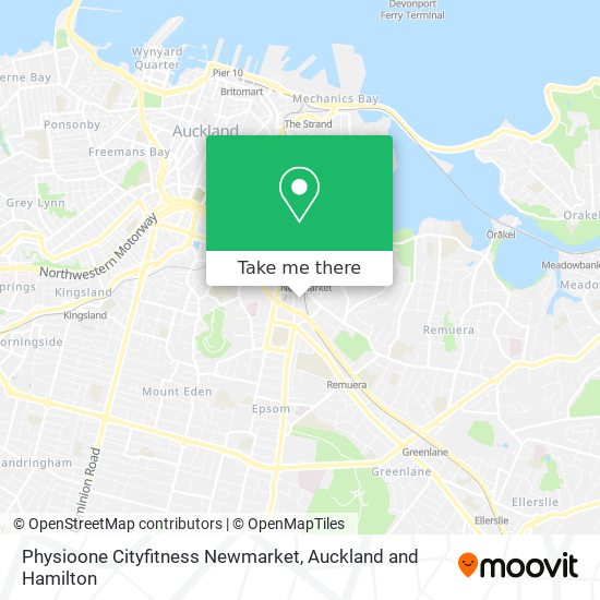 Physioone Cityfitness Newmarket map