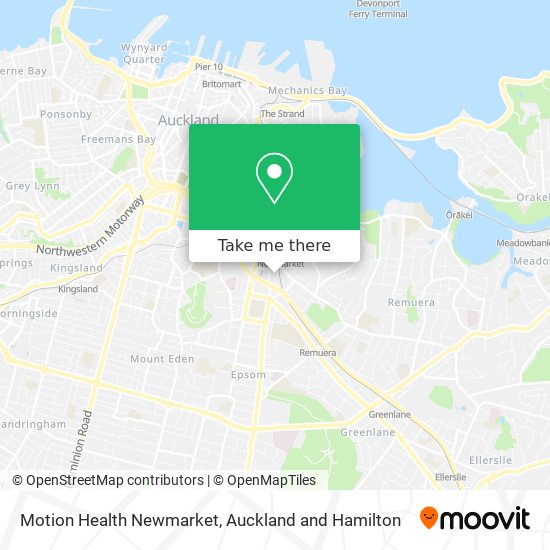 Motion Health Newmarket map