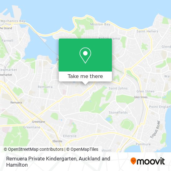 Remuera Private Kindergarten map