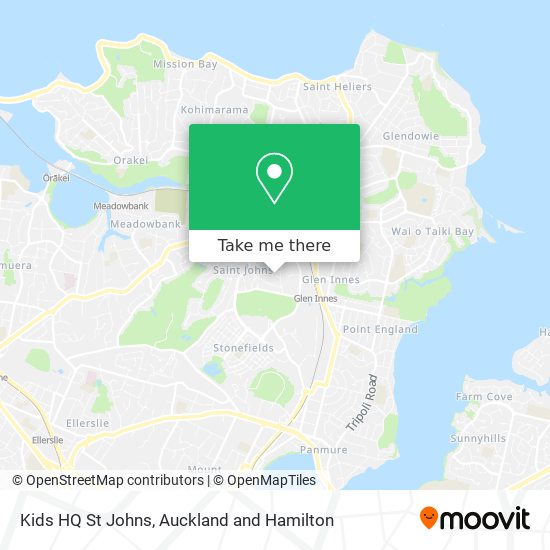 Kids HQ St Johns map