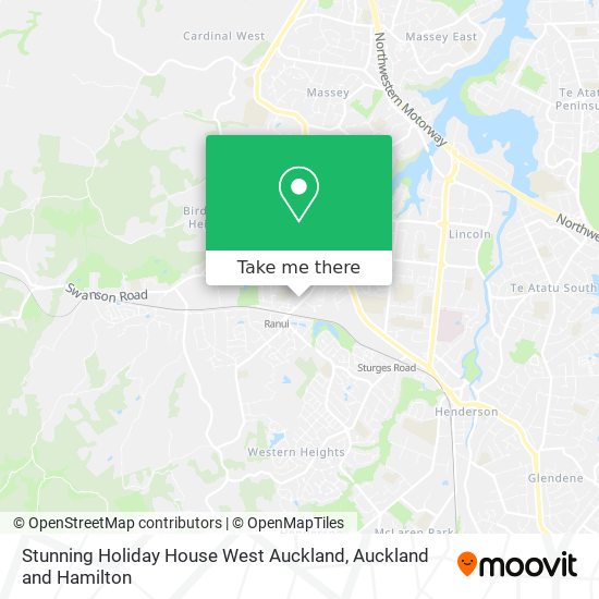 Stunning Holiday House West Auckland map