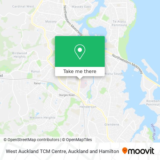 West Auckland TCM Centre map