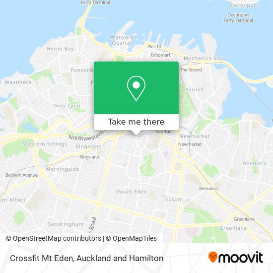 Crossfit Mt Eden map