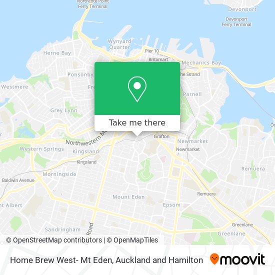 Home Brew West- Mt Eden map