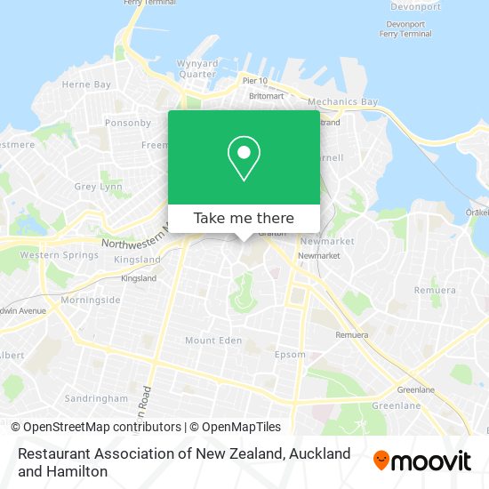 Restaurant Association of New Zealand map