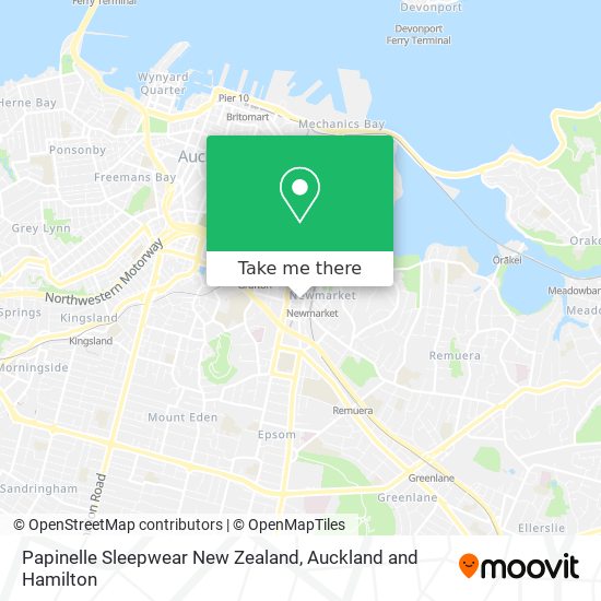 Papinelle Sleepwear New Zealand map