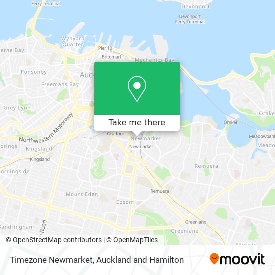 Timezone Newmarket map